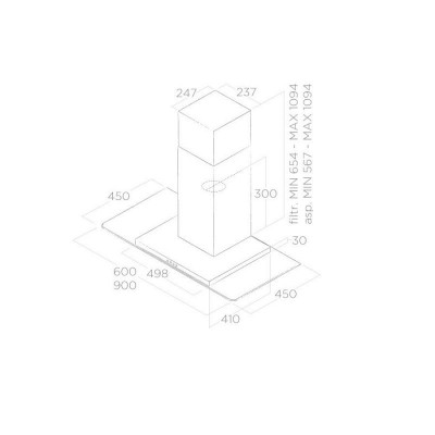 Elica napa Flat Glass IX/A/60