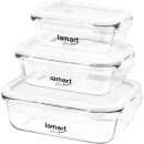 Lamart set staklenih posuda za hranu LT6011