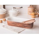 Altom Design porculanska posuda za pečenje 26 cm Happy home drvo dekor