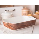 Altom Design porculanska posuda za pečenje 30 cm Happy home drvo dekor
