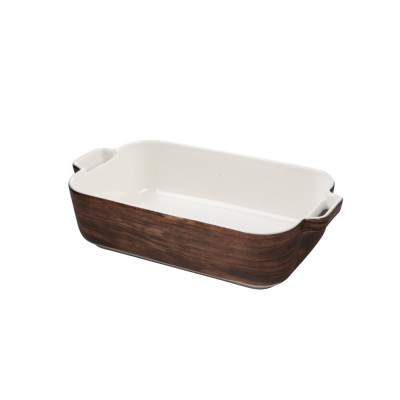 Altom Design porculanska posuda za pečenje 24 cm Happy home drvo dekor