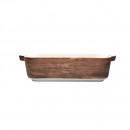 Altom Design porculanska posuda za pečenje 24 cm Happy home drvo dekor