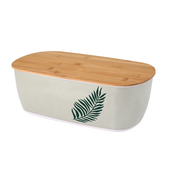 Posuda za kruh od bambusovih vlakana s poklopcem od bambusa  35x20x13,5 cm