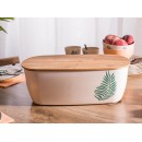 Posuda za kruh od bambusovih vlakana s poklopcem od bambusa  35x20x13,5 cm