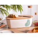 Posuda za kruh od bambusovih vlakana s poklopcem od bambusa  35x20x13,5 cm