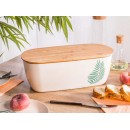 Posuda za kruh od bambusovih vlakana s poklopcem od bambusa  35x20x13,5 cm