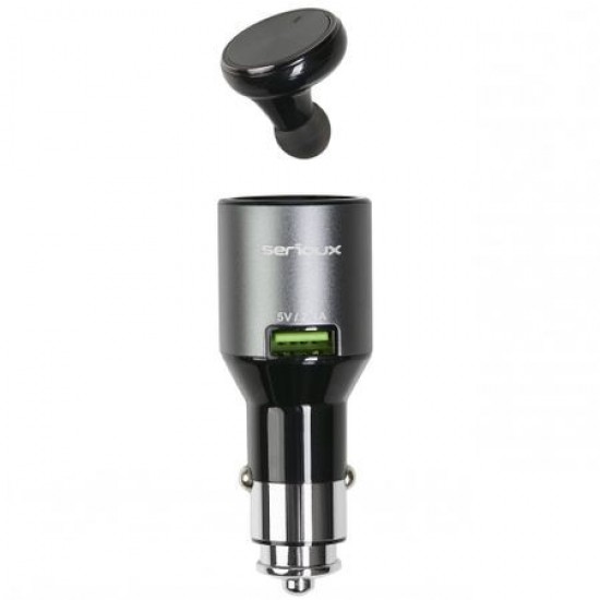 Serioux punjač za automobil s bluetooth slušalicama SRXS-CC01
