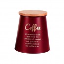Altom Design posuda za kavu s bambusovim poklopcem, stožasta, crvena, COFFEE - 204018371