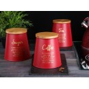 Altom Design posuda za kavu s bambusovim poklopcem, stožasta, crvena, COFFEE - 204018371