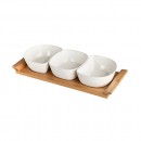 Altom Design set 3 zdjelice na podlozi od bambusa - 01010052031