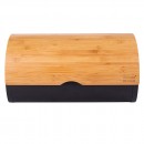 Altom Design posuda za kruh s bambusovim poklopcem crna 38x24x20 cm - 020401752