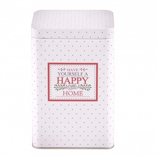 Altom Design posuda za kavu, čaj, šećer s četvrtastim poklopcem Victoria Home bijela - 0204018401